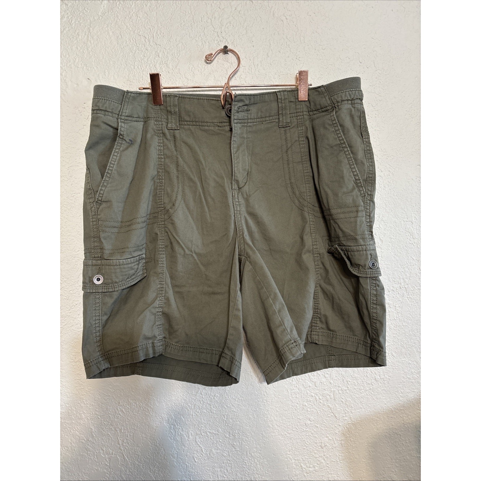 Style&Co Shorts Womens 14w Comfort-Waist Cargo High Rise Stretch Cotton